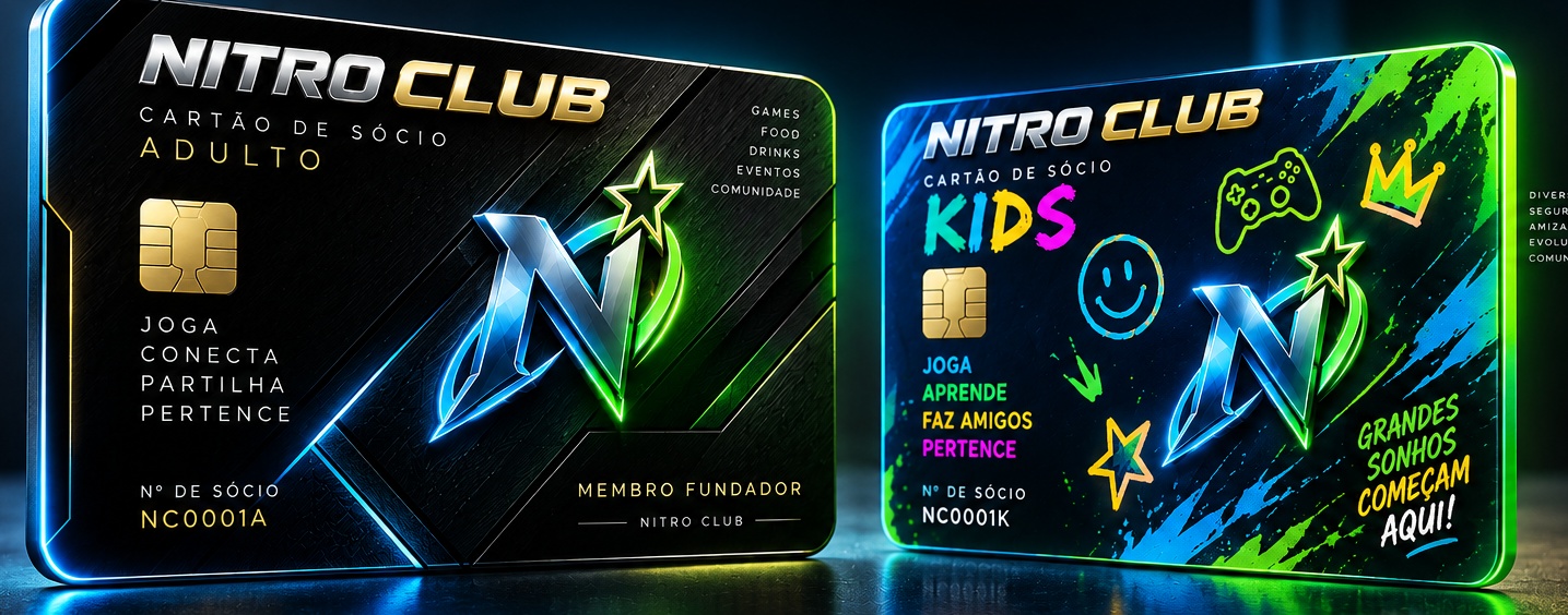 Cartões de sócio oficiais Nitro Club Madeira Adulto e Kids